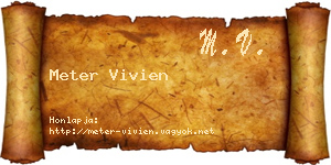 Meter Vivien névjegykártya
